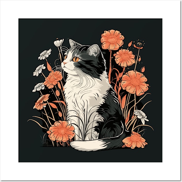 Blooming Purrfection Wall Art by Meow & Shirts